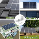 10/4pcs 90 Degree Aluminum Solar Panel Mounting L Brackets Angle PV Connection Angle Rail Cross Interconnects for RV Boat Off