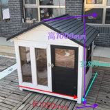 TT Outdoor courtyard cat house kennel pet large dog house cat villa outdoor rain and sun protection solid wood cat house