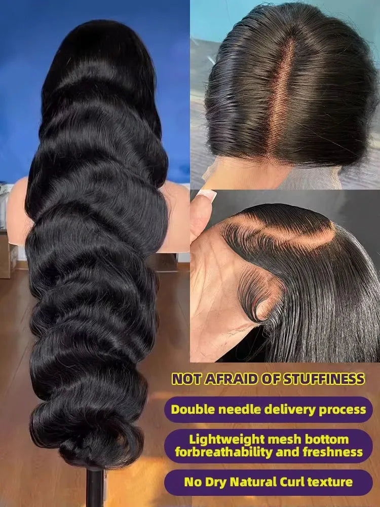 30 40 Inch Body Wave 13x6 HD Lace Frontal Wigs Human Hair Brazilian Preplucked Raw Lace Front Glueless 5x5 Closure Wig For Women