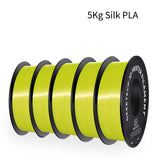 GEEETECH 5Rolls 3D Silk PLA Filament 1Kg/roll 1.75mm Spool Wire For 3D Printer Material,Vacuum packaging,Safety