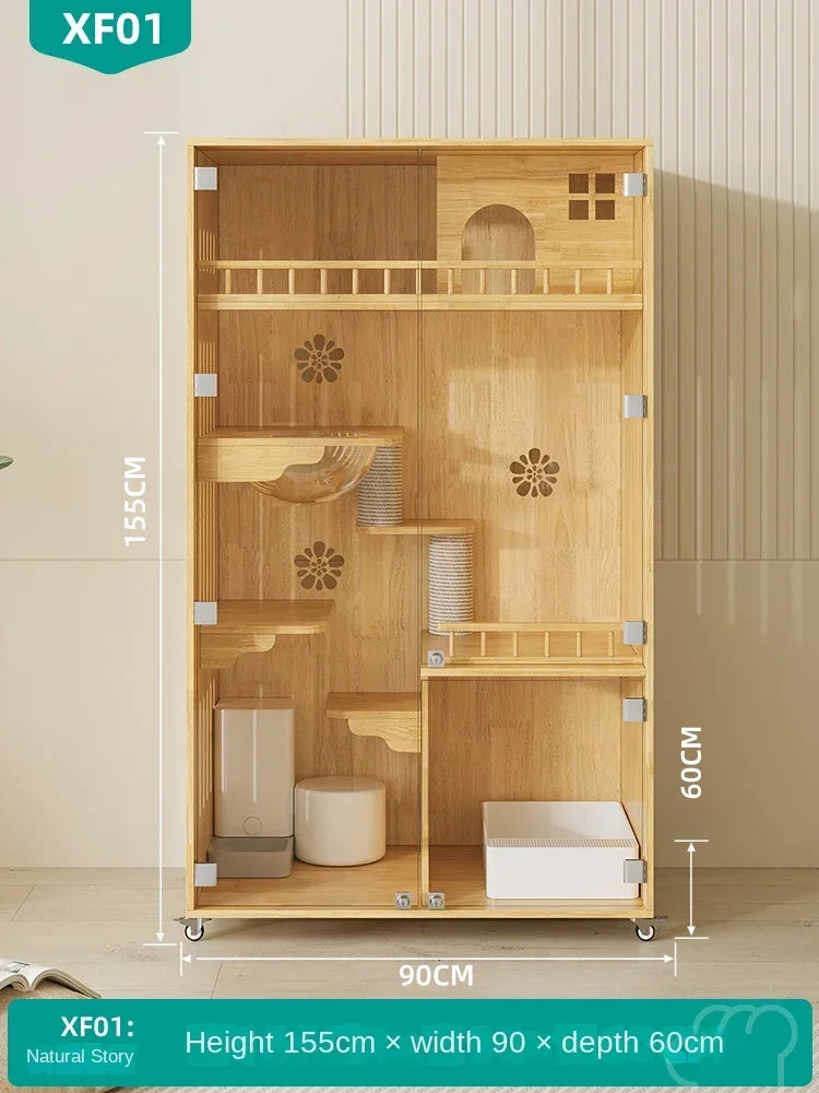 Cat Chamfer Home Cattery Luxury Cat Nest Large Space Cat Cage