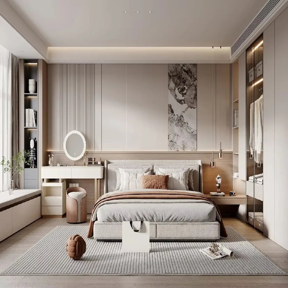 Any Size Custom Modern Light Luxury Honeycomb Aluminum Alloy Wardrobe Bedroom Home Bed End Cabinet Multi Storage Sturdy Tall Eco