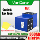 4pcs VariCore 3.2V 360Ah 340Ah 100AH 20Ah 15Ah LiFePO4 Cells Lithium-Iron Phosphate for 4S 12V 24V 48V EV Golf Cart Power Tools