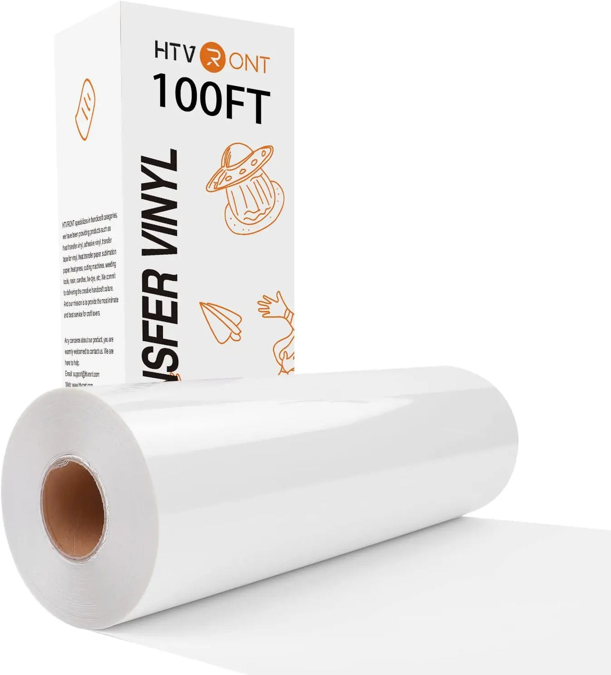 HTVRONT 12"X100ft/30x3000cm Heat Transfer Vinyl Roll for Cricut DIY T-shirt Craft Iron on PU HTV Film For Printing Clothing