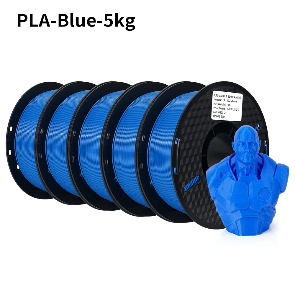 KingRoon 5KG 10KG PLA PETG Filament 1.75mm 3D Printer Plastic No Bubble Spool 3D Printing Materials for 3D Printers