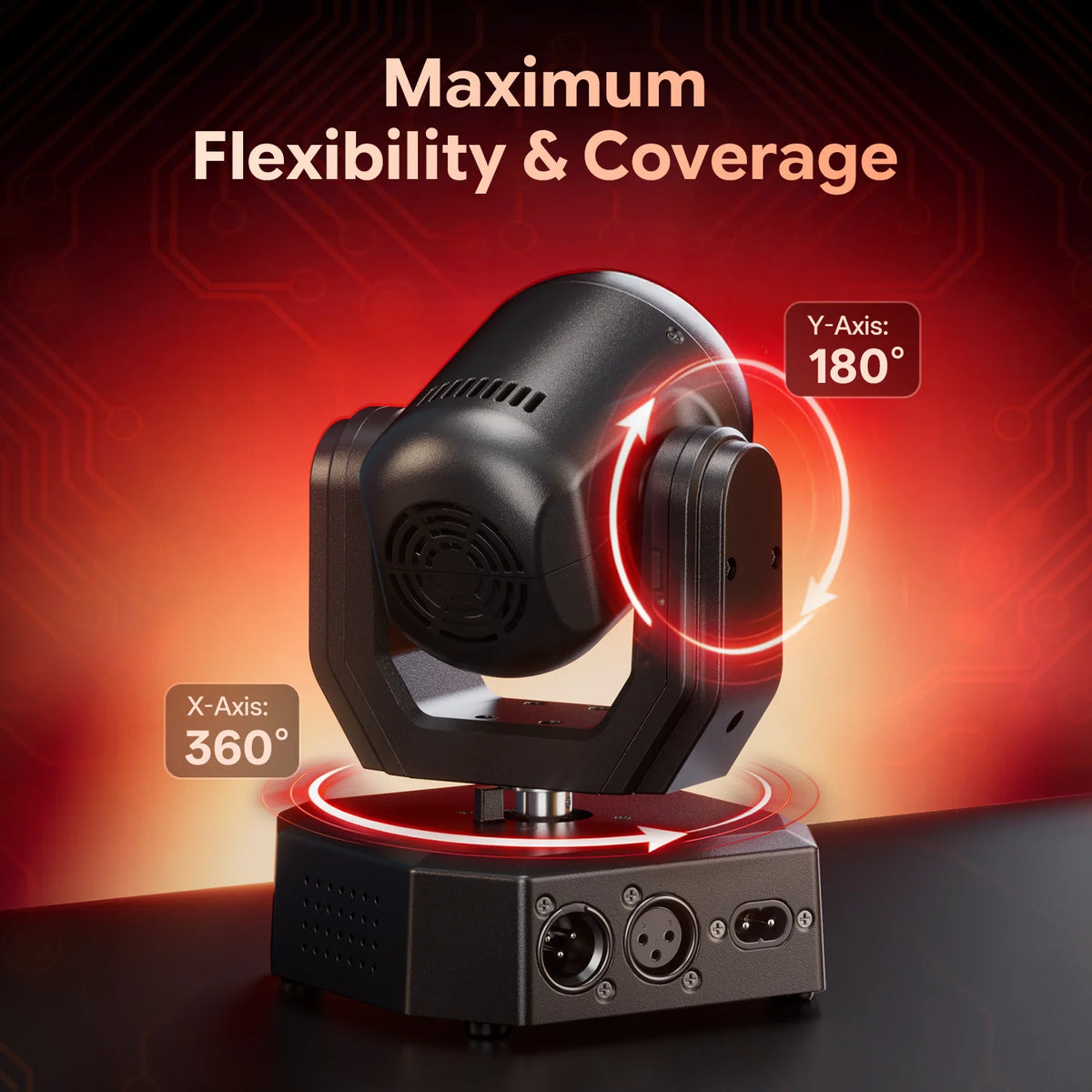 60W Mini Moving Head Light RGBW LED DJ Disco Party Lights Remote Control Stage Effect Lighting for Theater Live Show Bar Club