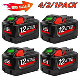 1/2/4PACK M-18 Lithium-Ion Replacement 12.0AH Battery M-18 48-11-1812, 48-11-1850, 48-11-1852, 48-11-1828, 48-11-1862