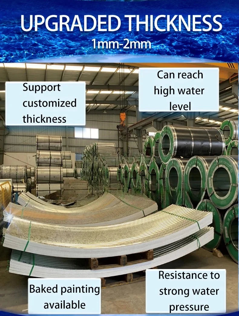 Customized size Large Capacity Galvanized Steel Fish Pond High Density Commercial Fish Farming Water Tank