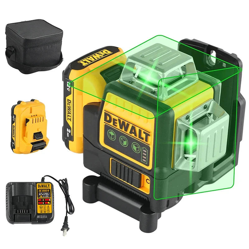 DEWALT DW089LG Lithium Battery Green Laser Level 12 Lines 3 Sides 360°