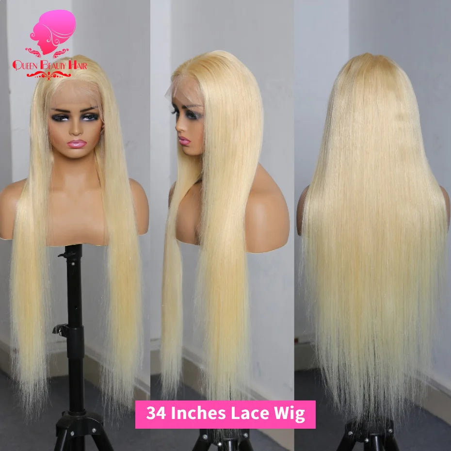 38 Inches 220 Density 360 Lace Frontal Wigs Straight Lace Frontal Wig