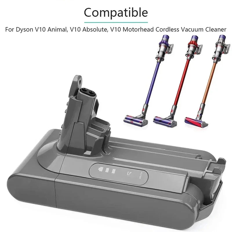 for Dyson Battery V10 SV12 6800mAh 100Wh Replacement battery for Dyson V10 Absolute Fluffy cyclone SV12