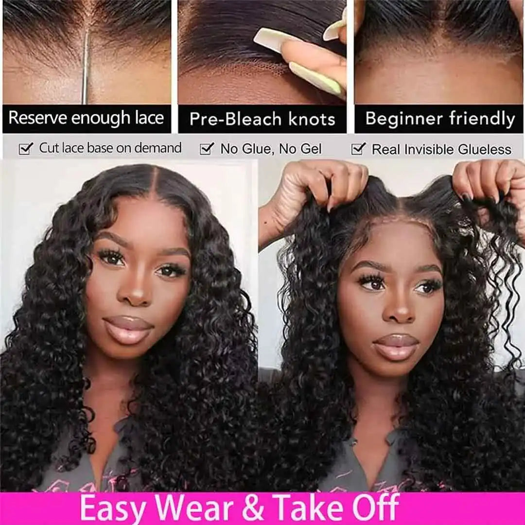 Loose Deep Wave Human Hair Wigs For Women Human Hair Glueless Wig Human Hair Ready To Wear Pre Plucked Brazilian Raw Human Hair