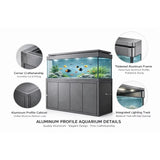 All-in-One AquariumFactory Wholesale Luxury Modern Smart Rectangle Living Room Large Home Fish Tank Ultra White Clear Glass Alum