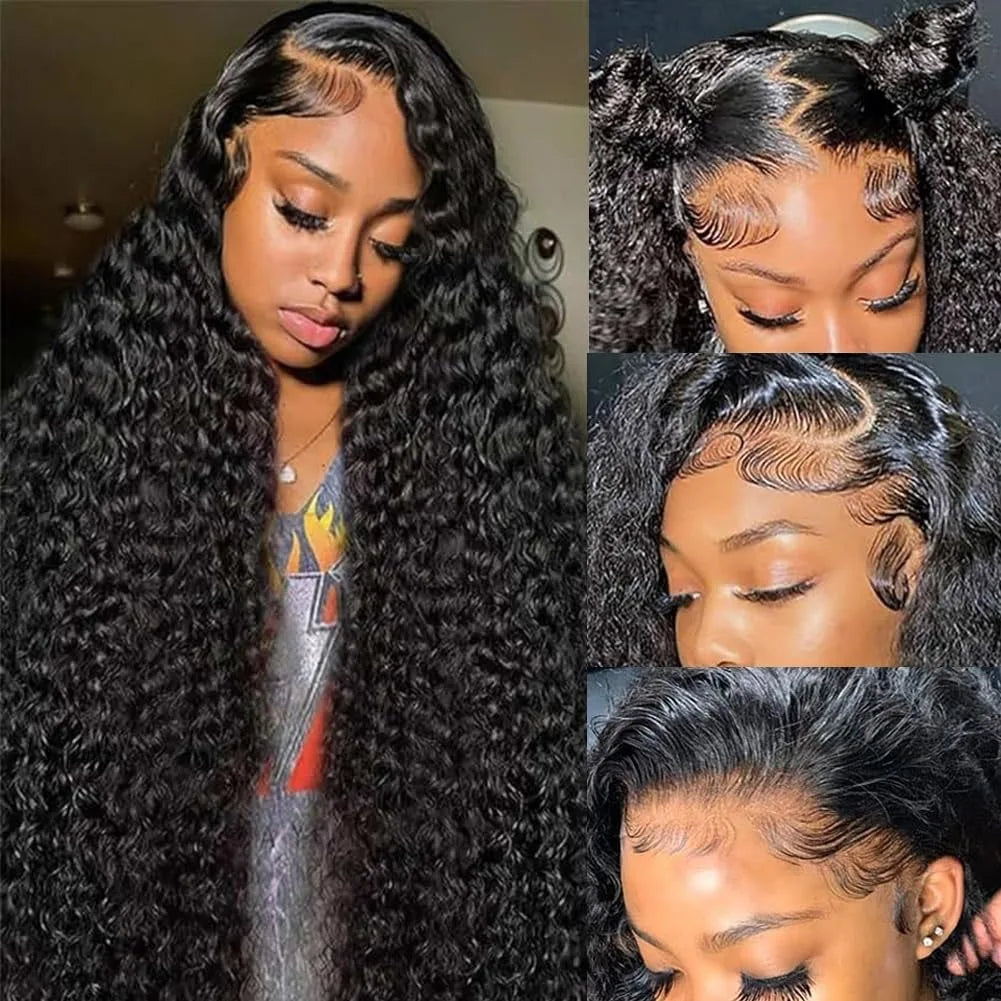 Human Hair Wigs 13x4 Deep Wave Frontal Wig Lace Wig 13x6 Human Hair 250
