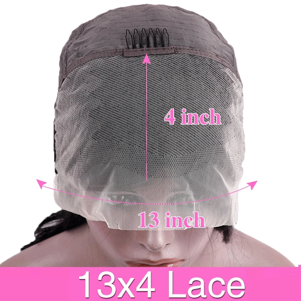 Body Wave 13x6 HD Lace Front Human Hair Wig 200% Density 360 Full Transparent Lace Frontal Brazilian Wigs Preplucked For Women
