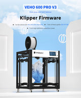 Tronxy VEHO 600 PRO V3 FDM 3D Printer Dual-axis guide Rail direct drive 3d Printer klipper firmware 600*600*600mm