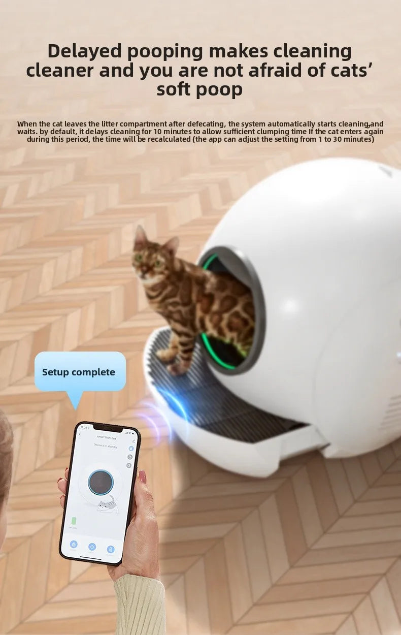 Intelligent cat litter box, a cat product with automatic cleaning and deodorizing functions, can eliminate odors，cat supplies