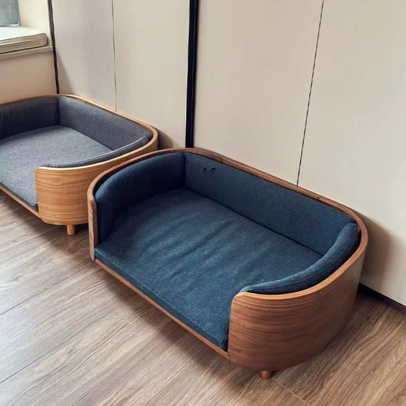 Solid Wood Cat Nest Pet Bed Cat Family Removable and Washable Summer