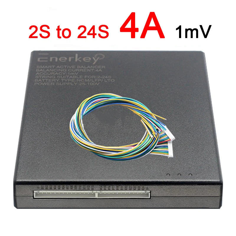 1mv 4A 8A 10A 15A Active Balancer 2S 4S 8S 10S 16S 20S 22S 24S 24V 48V Li-ion Lifepo4 LTO Cell Bluetooth APP Balance Equalizer