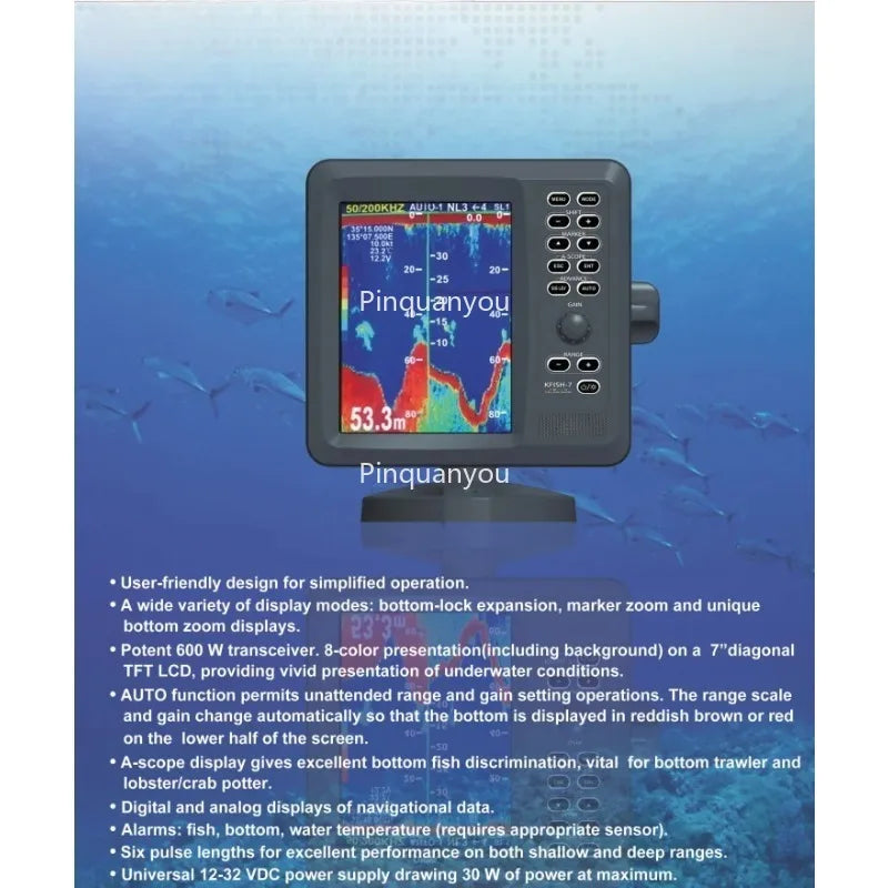 Marine fish Finder ,depth sounder ONWA  KFISH -7 sonar fish finder