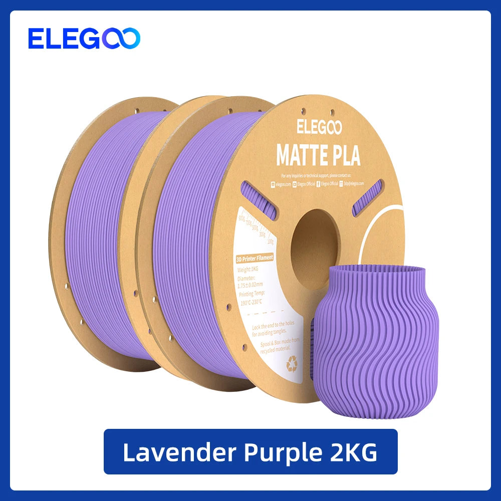 ELEGOO Multiple-Color Matte PLA Filament 1.75mm 2KG/4KG/5KG/10KG For EU US