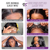 5x5 Pre Cut Hd Lace Closure Wigs Glueless Wigs Human Hair Ready To Wear Body Wave Lace Front Wigs Human Hair For Women
