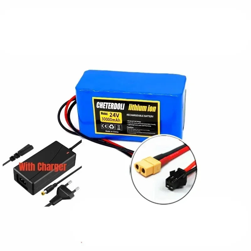 24V 7S3P 18650 Li-Ion Battery Pack Lithium Batteries for Electric Motor Bicycle Ebike Sccooter Toys Drill With 2A Charger