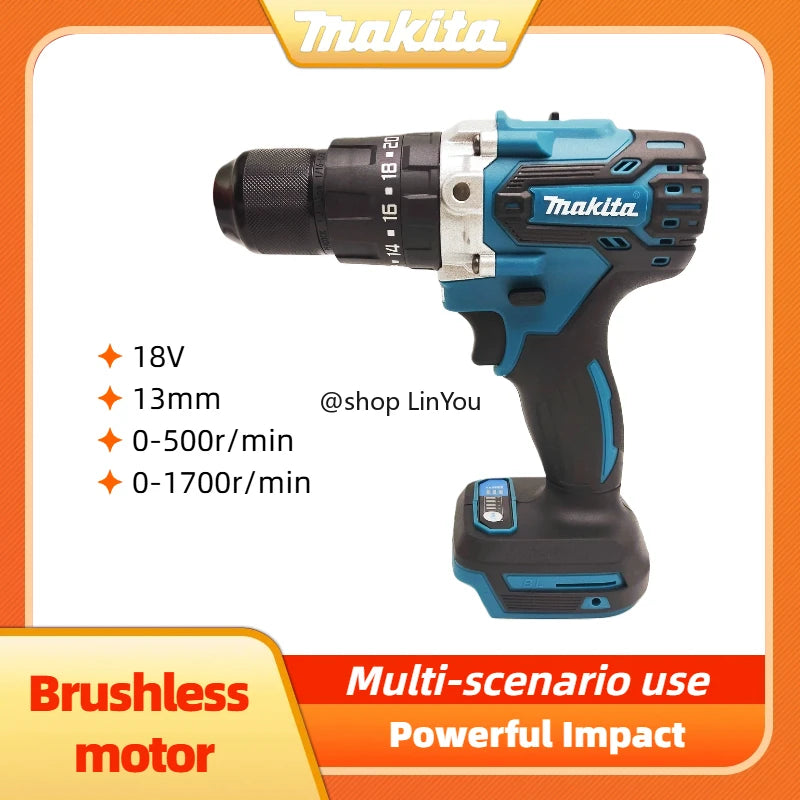 MAKITA 18V lithium electric rechargeable hand drill  DDF487 13mm without battery