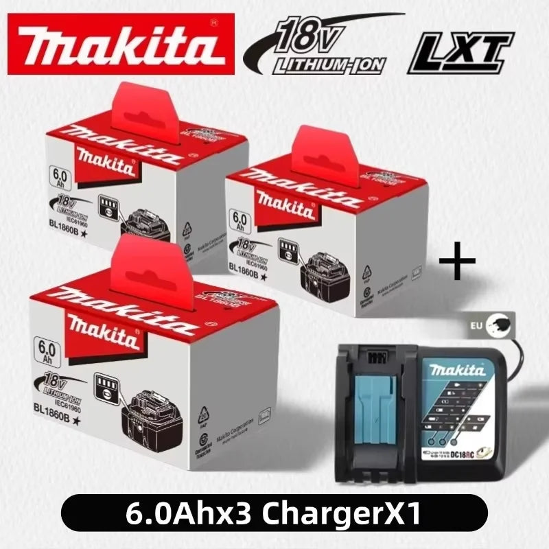 Authentic Makita LXT 18V 6.0Ah Lithium Battery Universal Fit BL1815 BL1830B BL1850B Power Drive Tools