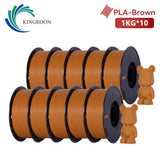 KINGROON 10KG PLA Filament For 3D Printer 1.75mm Wholesale 3d Printing Wire Materials Neatly Wound Vacuum Packaging Fast Ship
