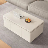 Multifunctional coffee table folding lifting dining table household small apartment dining table living room simple storage tabl