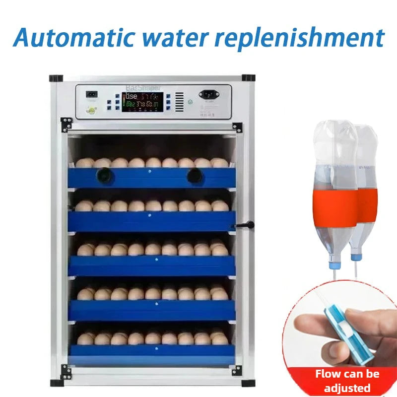 Dual Power 220V/12V  340 Eggs Fully Automatic Incubator Control Temperature Humidity Hatching Machine Eggs Chicken Duck Goose