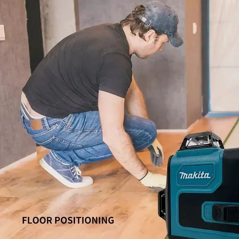 Makita High-Precision Green Light Laser Level 16-Line 360 Horizontal & Vertical Wall-Mounted Portable Tool for Precision Project