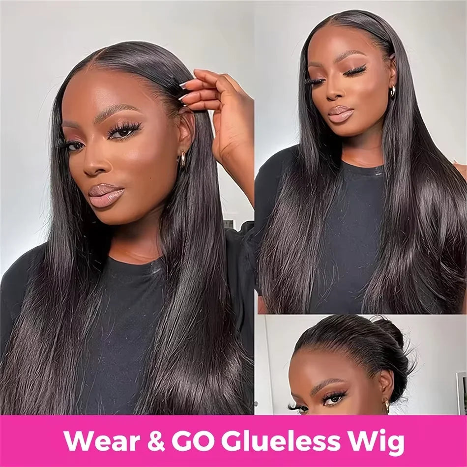 4x4 5x5 HD Lace Frontal Glueless Wig Human Hair 30 40 Inch Straight Human Hair Wig Pre Plucked Straight HD Lace Frontal Wig 13x6