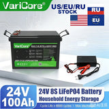 VariCore 24V 100Ah 60Ah LiFePO4 Battery 8-series Lithium Iron Phosphate for Boat Golf Cart Car Lighter Batteries 29.2V Duty-free