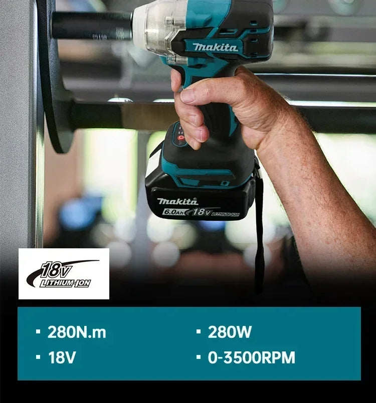 Makita DTW285 520N.M Brushless Impact Wrench Cordless Electric Wrench High Torque Rechargable Tool For Makita  Battery