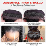 300% Density Curly Wigs HD 360 Full Lace Front Human Hair Wigs Brazilian