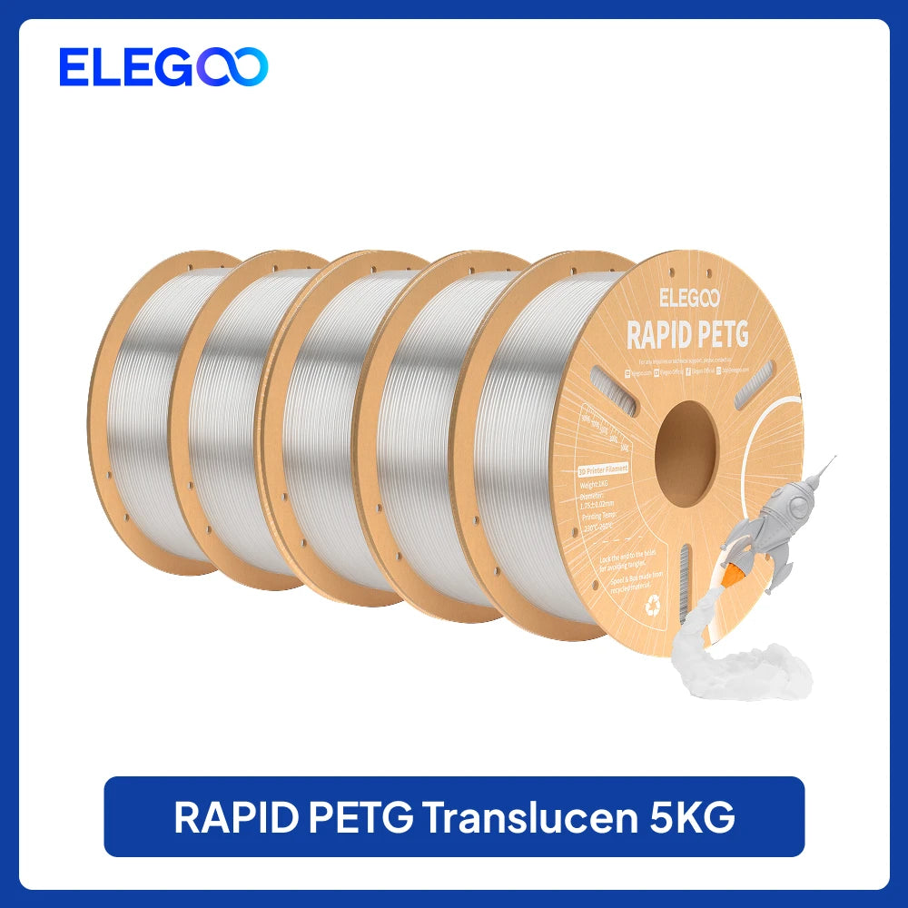ELEGOO 4KG/5KG/10KG 1.75mm Rapid PETG Filament