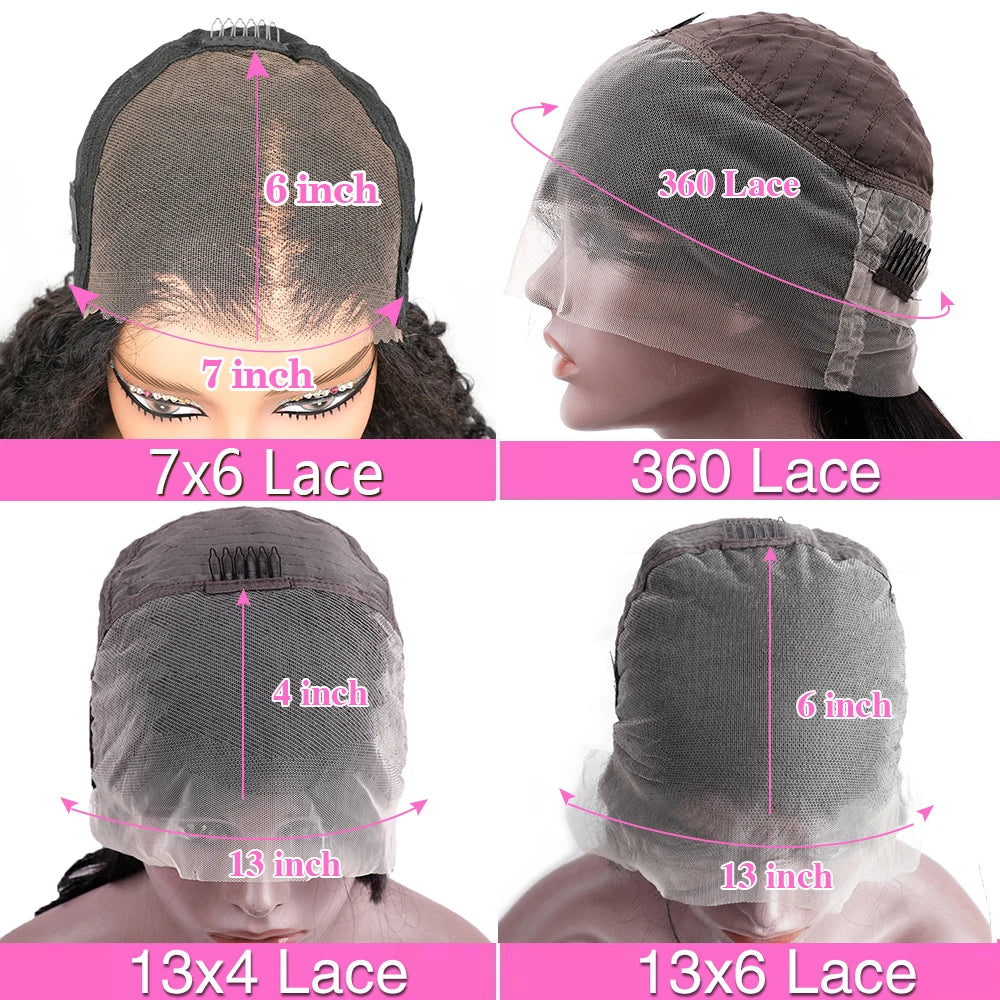 46 Inch 13x6 Lace Front Wigs Natural Human Hair 220 Density Straight HD