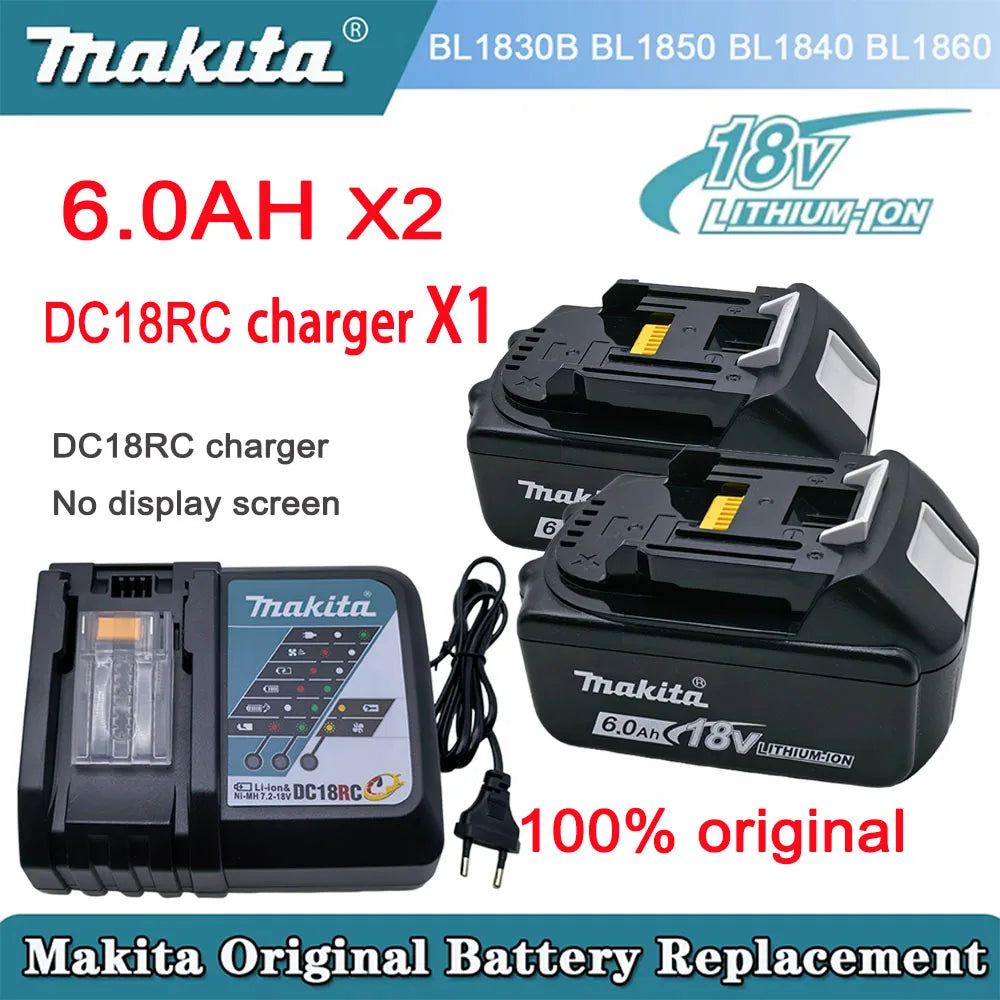 Makita Original DC18RC Li-ion Battery Charger With LED Display 14.4V 18V Bl1830 Bl1430 Dc18Ra Electric Power DC18Rct 3A Charging