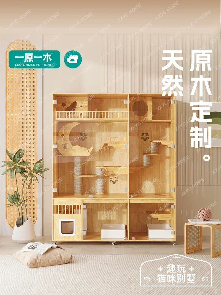 Cat Chamfer Home Cattery Luxury Cat Nest Large Space Cat Cage