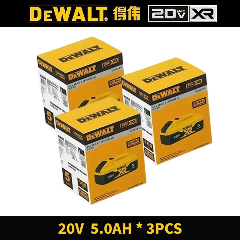 100% Genuine Dewalt 20V Battery, 2AH 5AH 6AH Rechargeable Lithium Ion Battery, Dewalt DCB200 Power Tool Replacement Battery
