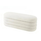 Fabric Upholstered End of Bed Storage Ottoman Bench with Large Storage Capacity