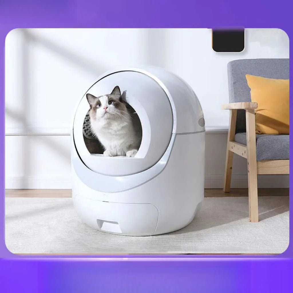 Smart Automatic Cat Litter Box Self Cleaning Enclosed Toilet Odor Elimination Remote，cat supplies，Self-cleaning cat litter box