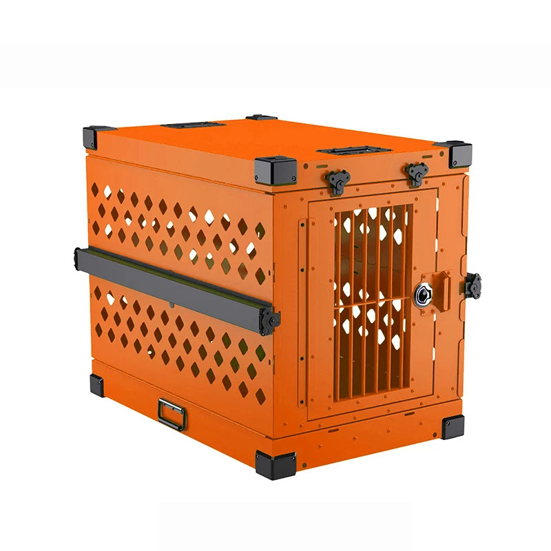 Customizable Kennel Crate Quality Assurance Aluminum Heavy-duty Folding Pet Cage Stackable Commercial Dog