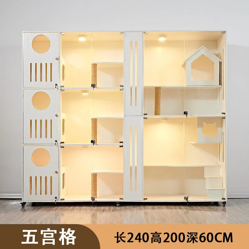 cage, solid wood cat cage, pet shop, glass cat breeding cabinet, display cabinet, foster cabinet, cattery,
