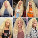 30 32 Inch 613 Loose Deep Wave 13x6 HD Lace Frontal Wigs Curly Brazilian