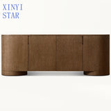 Living Room High End Minimalism Style Solid Oak Modern Room Furniture Wood Sideboard