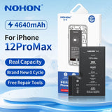 NOHON High Capacity Battery for iPhone 12 Pro Max 13 Mini 14 Plus 15 16 0 Cycle Replacement Li-ion Polymer Bateria with Tools