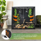 Large 230 Gallon Reptile Enclosure, 48x24x46, Tall Terrarium for Bearded Dragons and Ball Pythons, Front-Opening Glass Door, Com